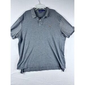 Polo Ralph Lauren Mens XL Gray Pima Soft Touch Cotton Short Sleeve Polo Shirt